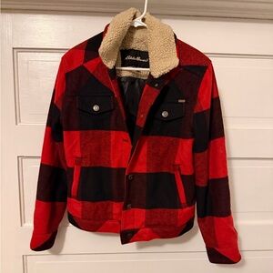 Red and Black Plaid Jacket